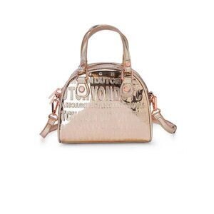 VON DUTCH Rose Gold Reflective Bowling Bag